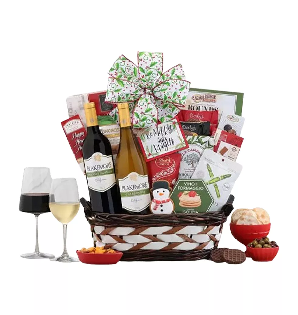 Merry Moments Wine Basket