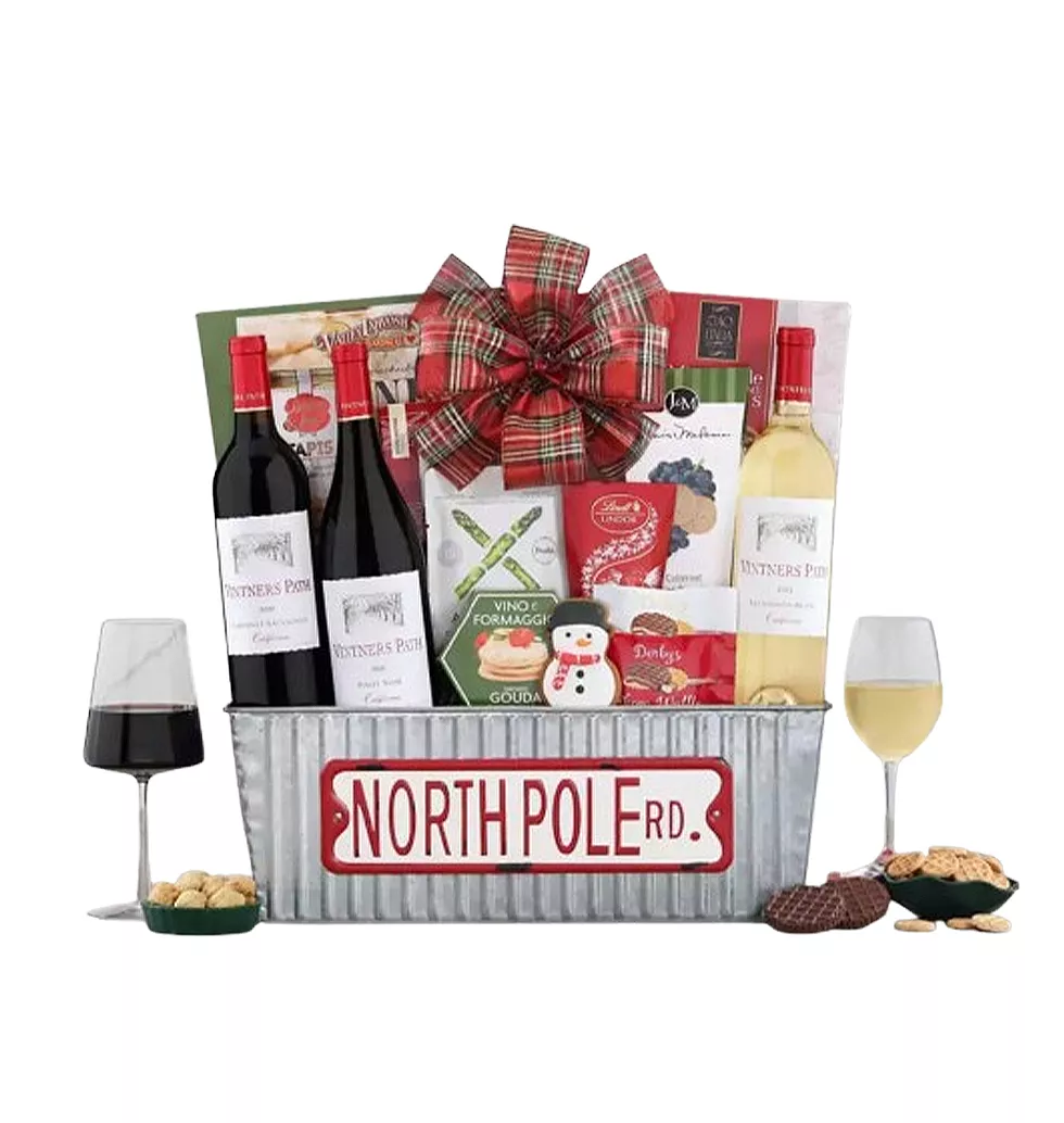 Celebrate the Season Wine & Snack Basket