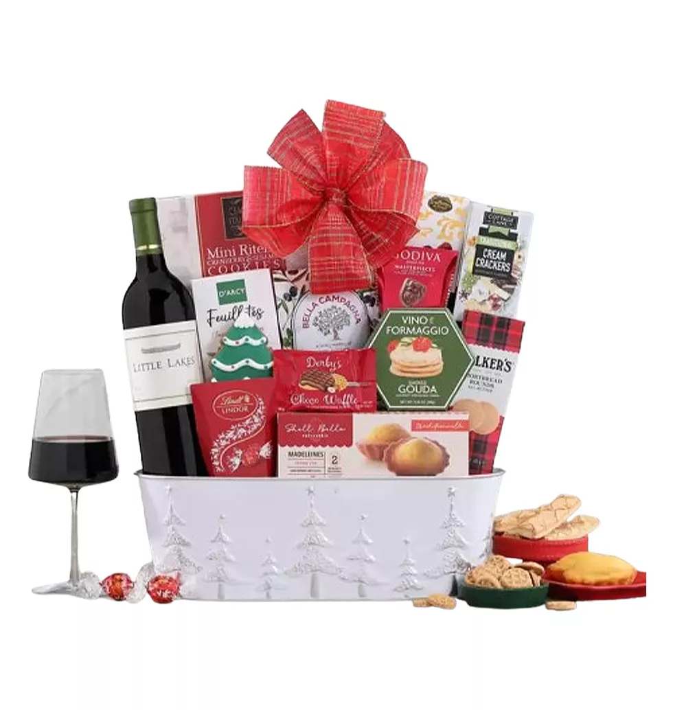 Merry Moments Merlot Basket