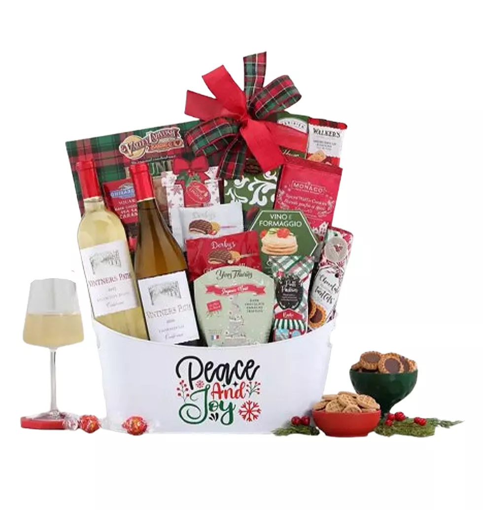 Sweet Moments Holiday Wine Basket