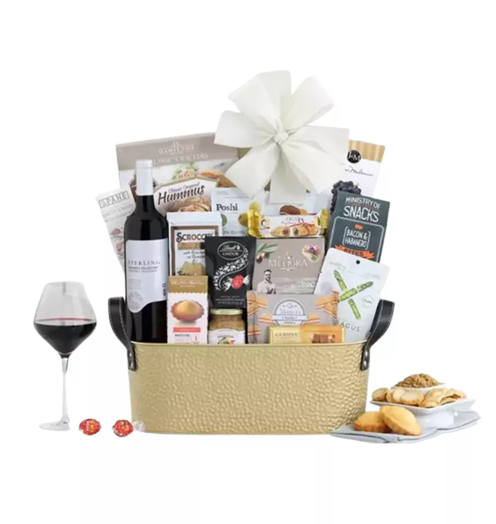 Cabernet and Gourmet Snack Basket